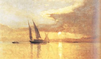 Francois Bocion Sunset at the Lake of Geneva (nn02 Norge oil painting art